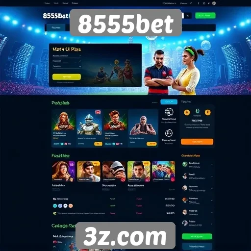 Interface e usabilidade do site 8555bet