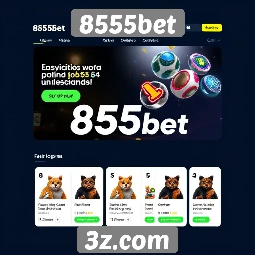 Usabilidade e design do site 8555bet